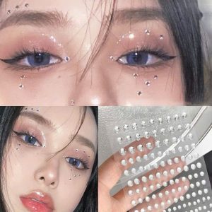 Vĩ Đá Đính Tóc + Makeup Có Keo