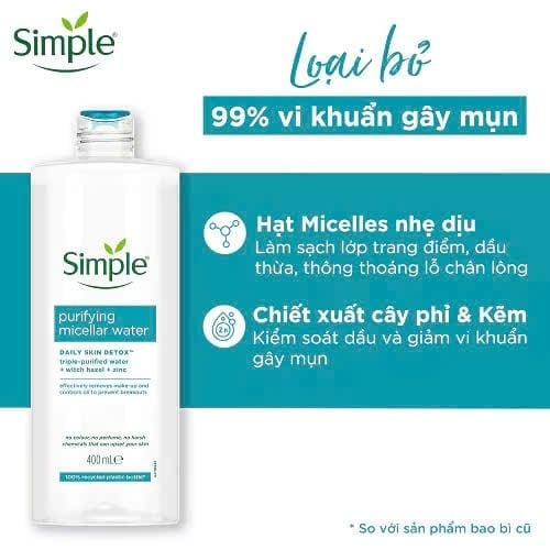 Tẩy Trang Simple 200ml -400ml