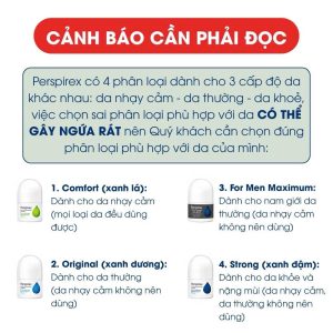 Lăn Khử Mùi Perspirex Roll-on 20ml, Giảm Hôi Nách Hiệu Quả, Giảm Đến 90% Lượng Mồ Hôi