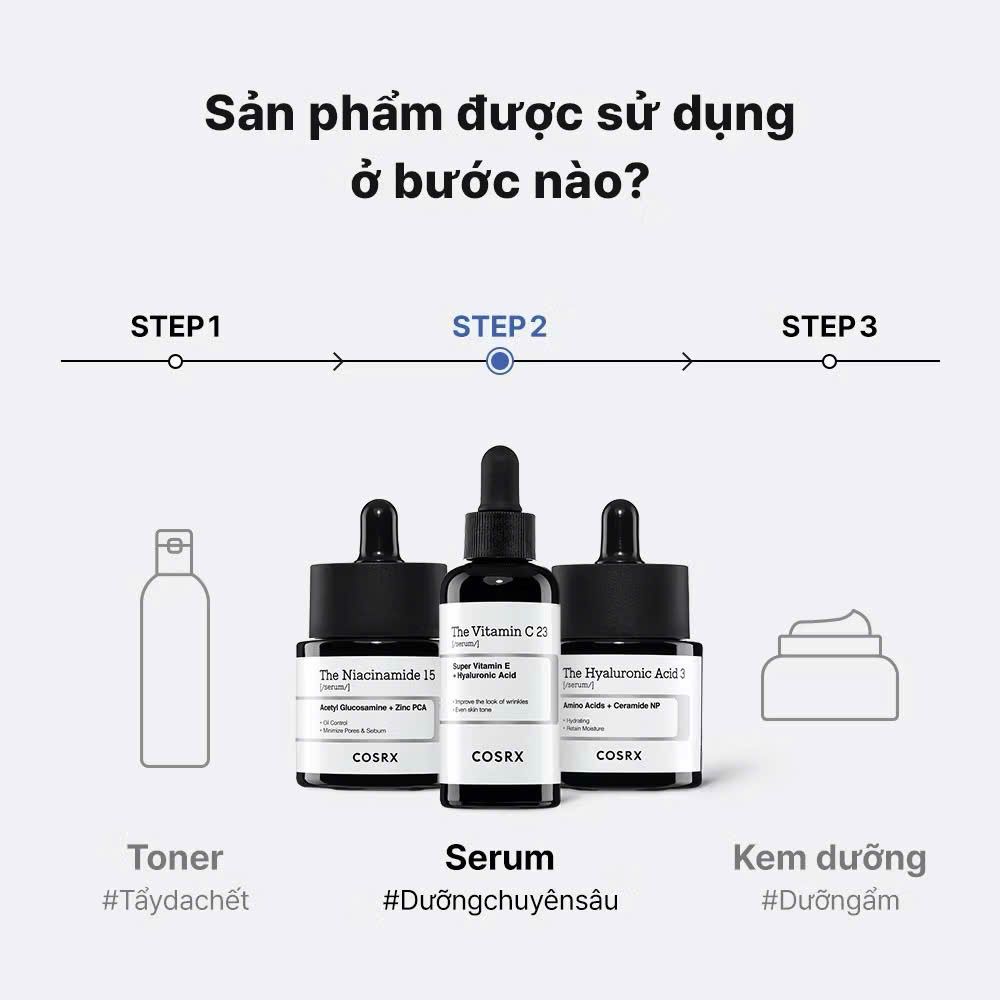 Serum Cosrx 20ml The Hyaluronic Acid 3% Làm Dịu & Cấp Ẩm