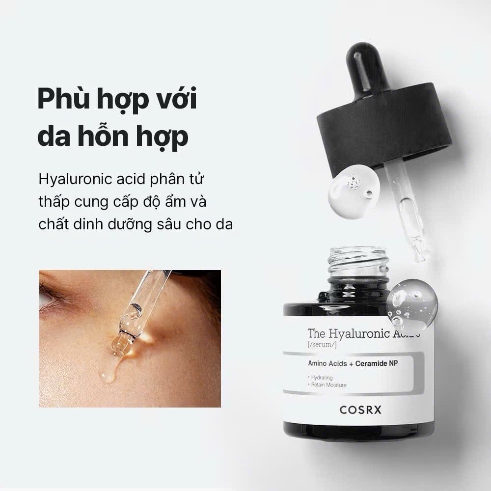 Serum Cosrx 20ml The Hyaluronic Acid 3% Làm Dịu & Cấp Ẩm