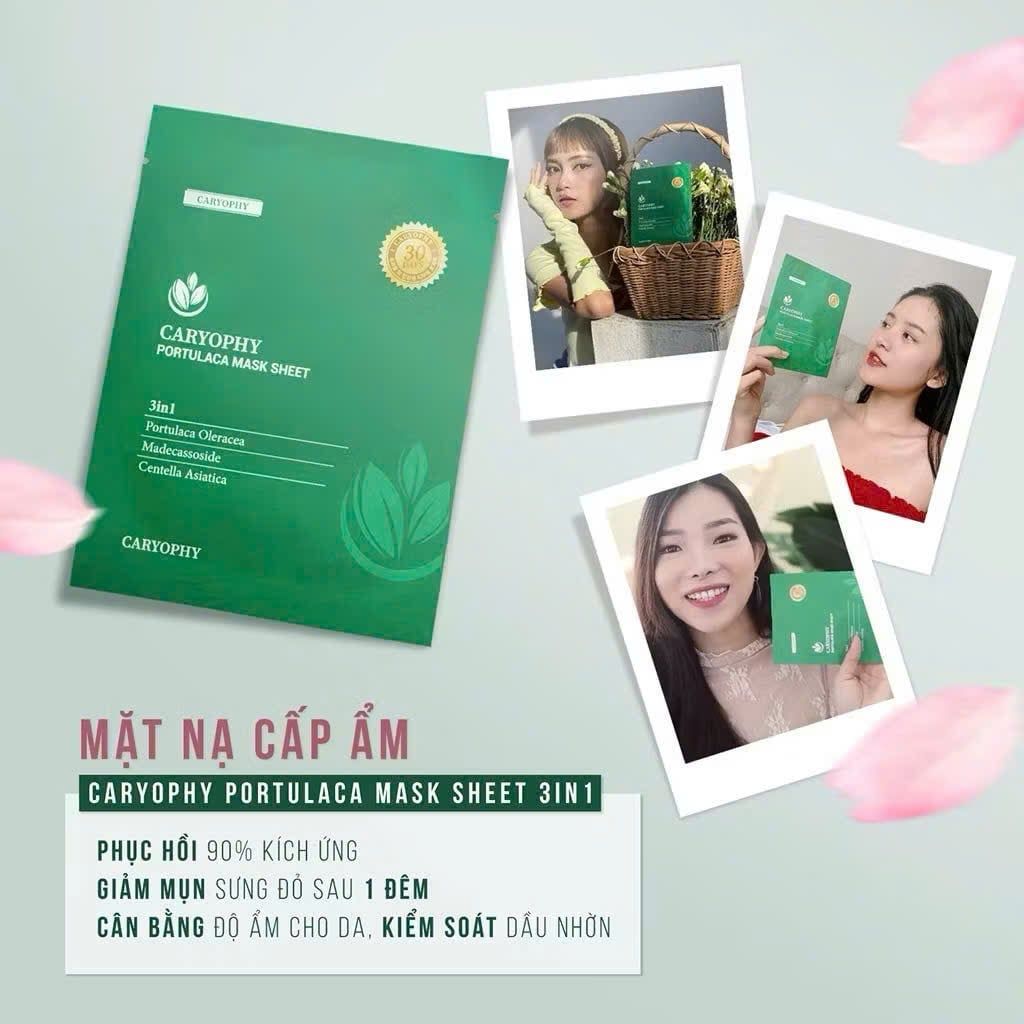 Mặt Nạ Trị Mụn Caryophy Portulaca Mask Sheet 3 In 1 22g