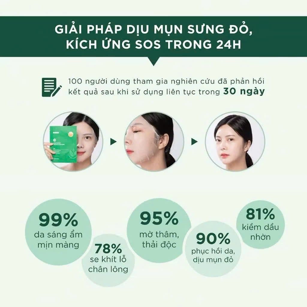 Mặt Nạ Trị Mụn Caryophy Portulaca Mask Sheet 3 In 1 22g