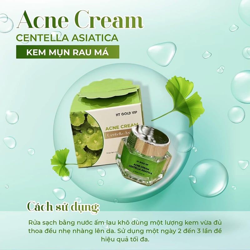 Kem Mụn HT Gold Vip Rau Má 15g