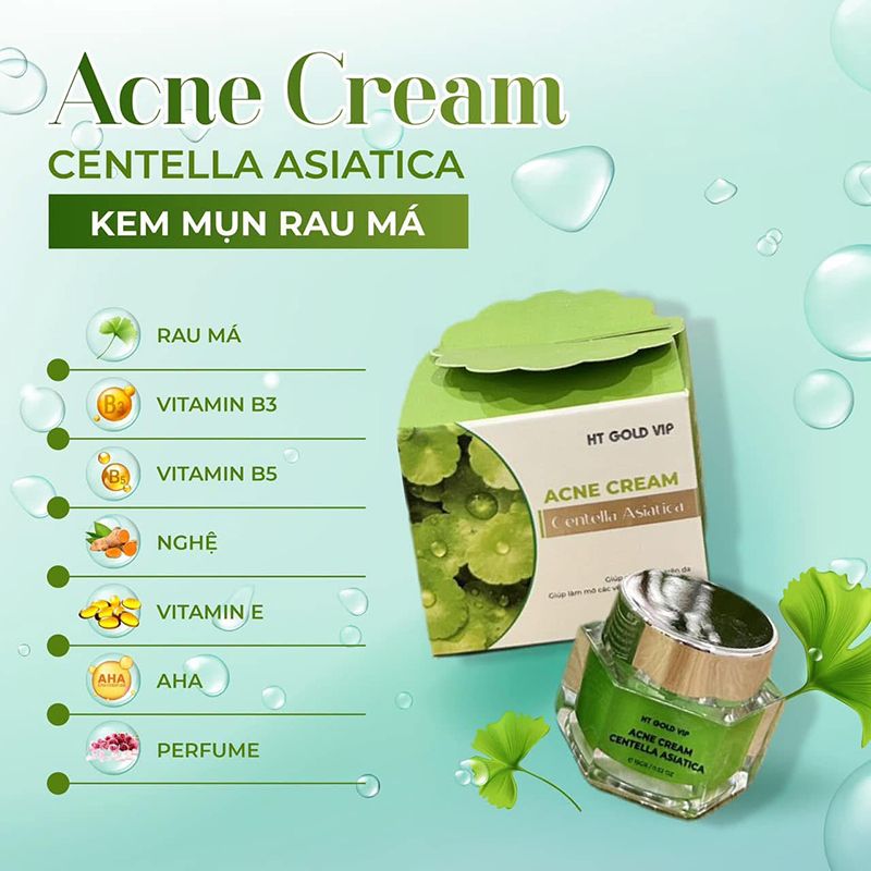 Kem Mụn HT Gold Vip Rau Má 15g